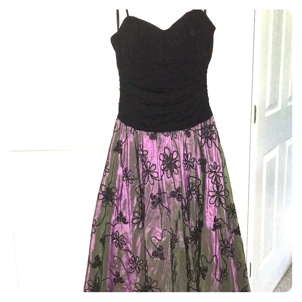 Beautiful black and purple formal dress
